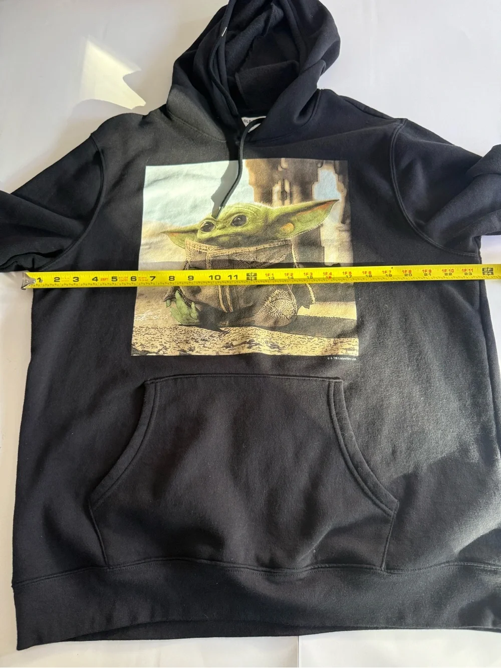 Old Navy Star Wars The Mandalorian Grogu Graphic Hoodie Black Pullover XL